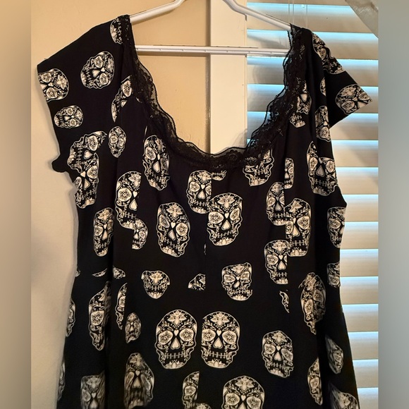 Tripp NYC Day of the Dead Dress, Size 4xl, Black And White - Picture 9 of 13